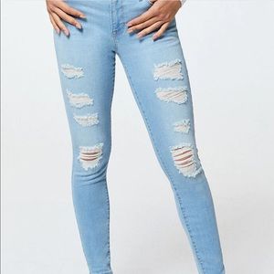 Pacsun perfect fit jegging ripped jeans